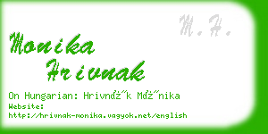 monika hrivnak business card